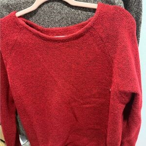 SHEIN Vibrant Red Crew Neck Sweater